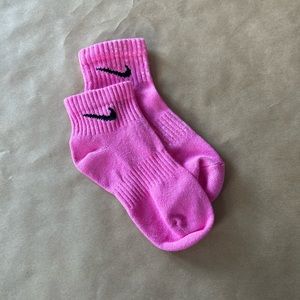 Brand new Pink medium hand dyed Nike ankle socks